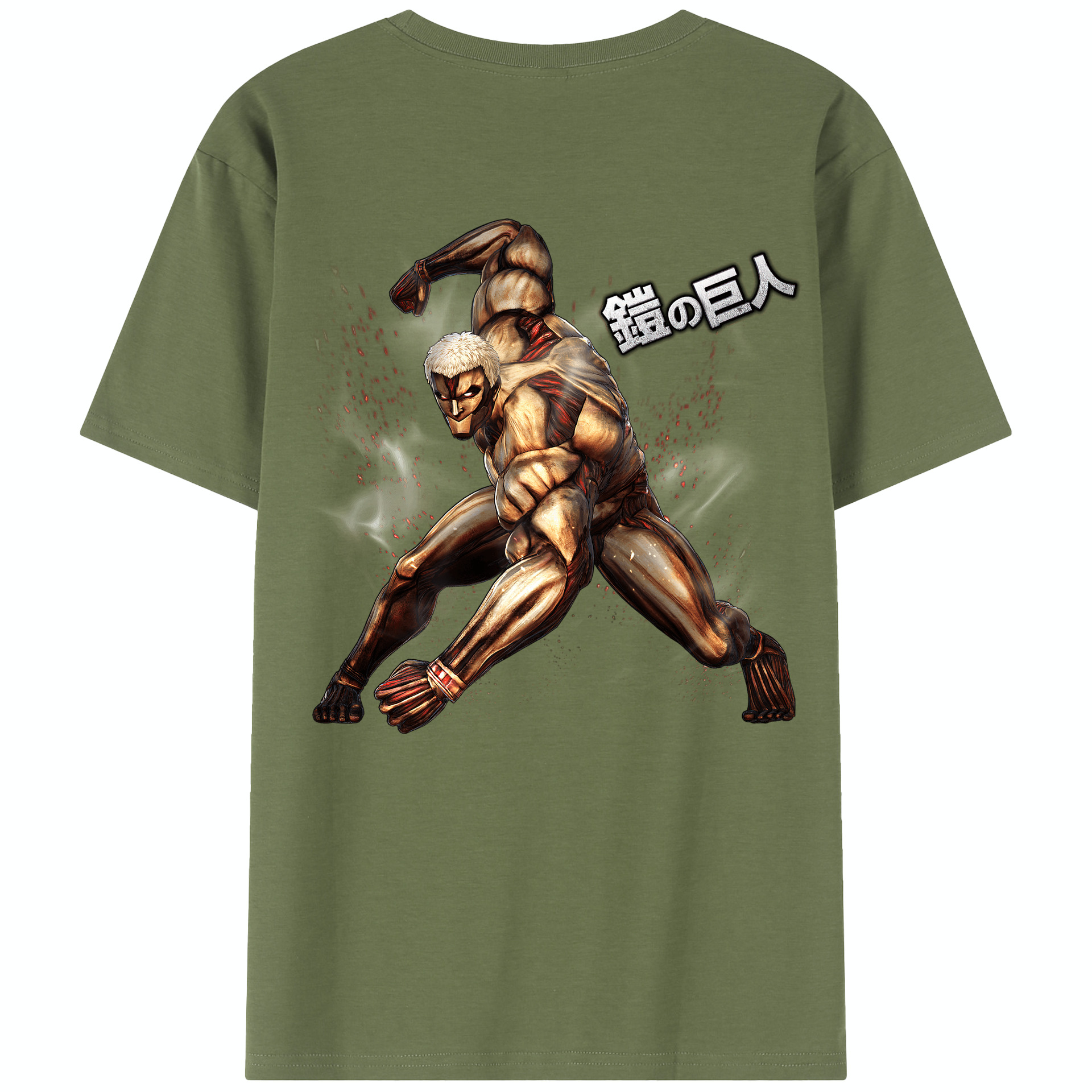（画像用） 進撃の巨人 Attack on Titan 綿100％半袖Tシャツ（背面プリント）